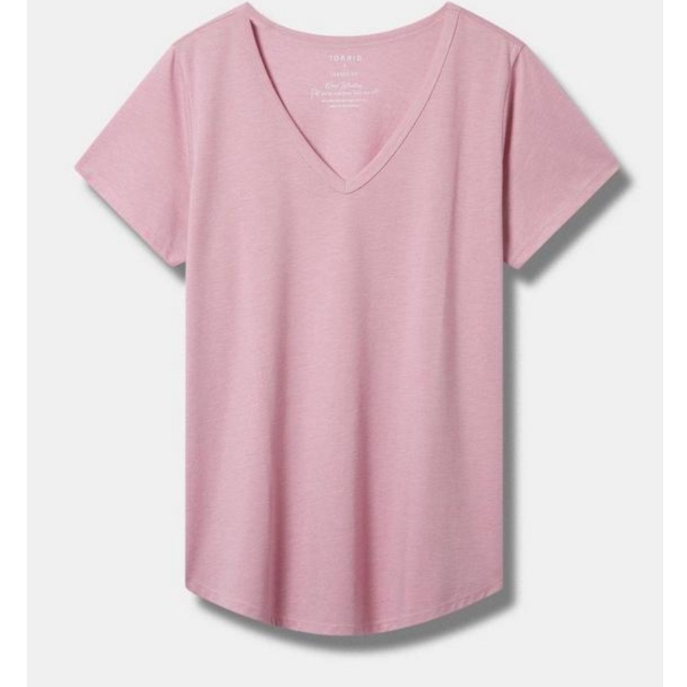 Torrid Girlfriend Signature Jersey V-Neck Tee | Mauve Mist